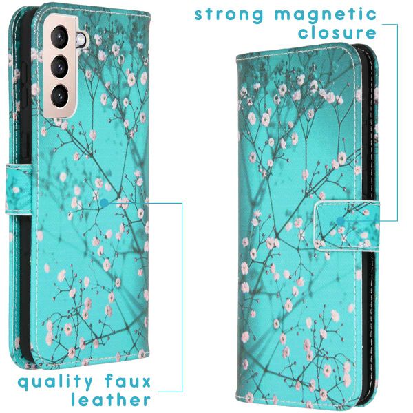 imoshion Design Softcase Bookcase Samsung Galaxy S21 Plus - Blossom