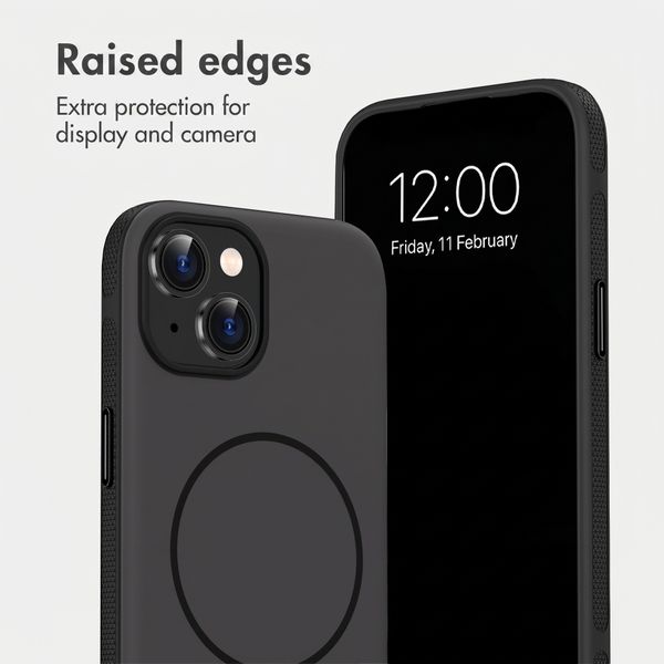 imoshion Colour Back Cover with Thin MagSafe Ring Apple iPhone 15 - Black