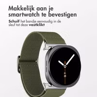 imoshion Elastisch Nylonbandje voor de Samsung Galaxy Watch 8 (Classic) - 40 / 44 / 46mm - Groen