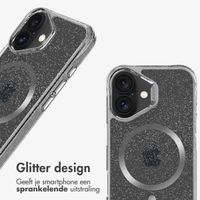 imoshion Glitter Backcover met MagSafe iPhone 16 - Zilver