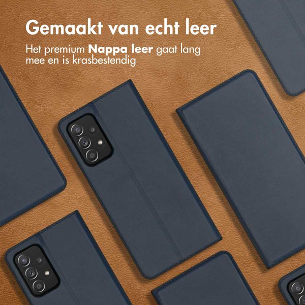 Accezz Premium Leather Slim Bookcase Samsung Galaxy A52(s) (5G/4G) - Donkerblauw