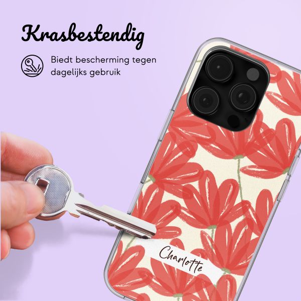 Gepersonaliseerd hoesje met bloemen iPhone 16 Pro Max - Transparant