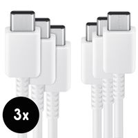 Samsung 3x Originele USB-C naar USB-C kabel in Fabrieksverpakking - 1 meter - 25 Watt - Wit