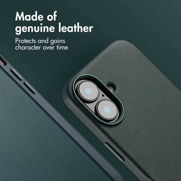 Accezz Leather Back Cover with MagSafe Apple iPhone 16 - Cedar Green