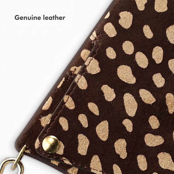 Selencia Nova Real Leather Back Cover with Card Holder Apple iPhone 16 - Fawn Chic