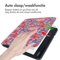 imoshion Design Slim Hard Case Sleepcover met stand Kobo Sage / Tolino Epos 3 - Flower Watercolor