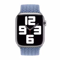 Apple Gevlochten solobandje Apple Watch Series 1 - 9 / SE (38/40/41 mm) | Series 10 / 11 (42 mm) - Maat 3 - Slate Blue