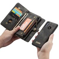 CaseMe Luxe Lederen 2 in 1 Portemonnee Bookcase Huawei P30 Lite