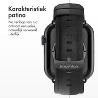 imoshion Classic lederen bandje Apple Watch Series 1 t/m 9 / SE (38/40/41 mm) | Series 10 / 11 (42 mm) - Zwart
