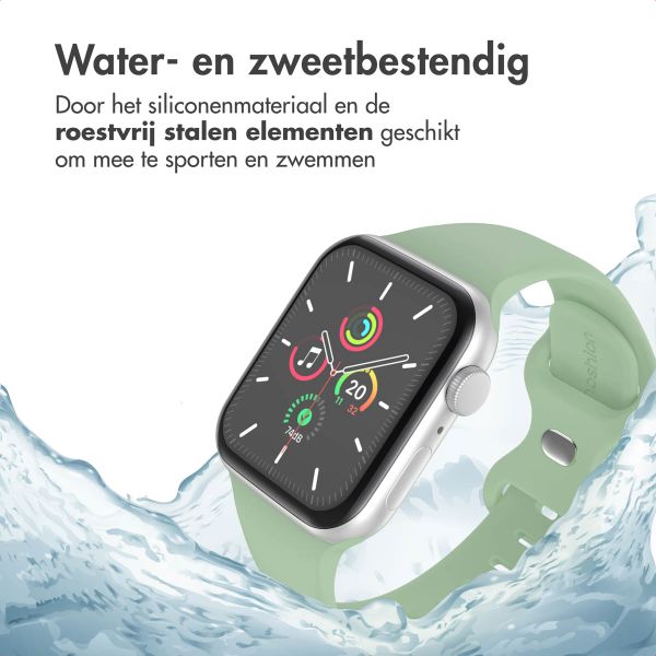 imoshion Siliconen⁺ bandje Apple Watch Series 1 t/m 10 / SE / Ultra (2) (44/45/46/49 mm) - Pistachio - Maat M/L