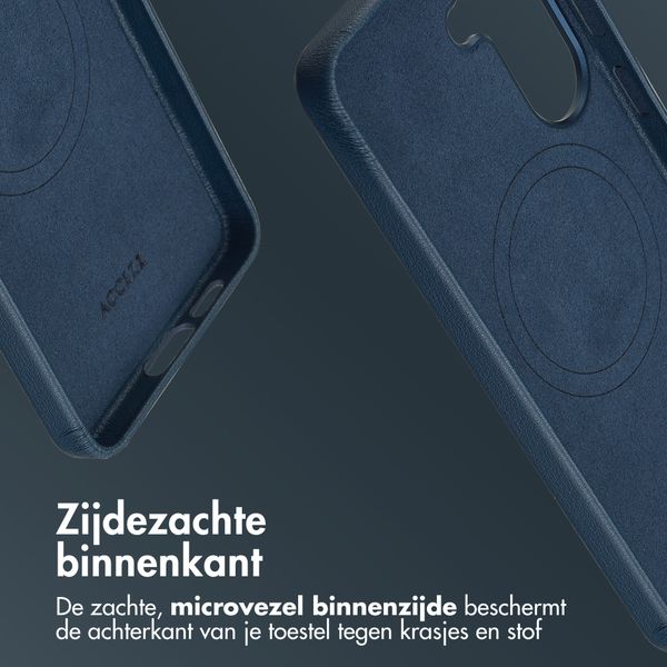 Accezz MagSafe Leather Backcover Samsung Galaxy S26 Plus - Nightfall Blue