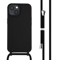 imoshion Siliconen hoesje met koord Apple iPhone 15 - Zwart