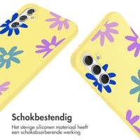 imoshion Siliconen design hoesje met koord Samsung Galaxy A54 (5G) - Yellow Flower Distance