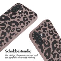 imoshion Siliconen design hoesje met koord iPhone 16 Plus - Animal Pink