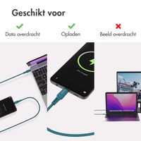 imoshion Braided USB-C naar USB-C kabel - 2 meter - Donkerblauw