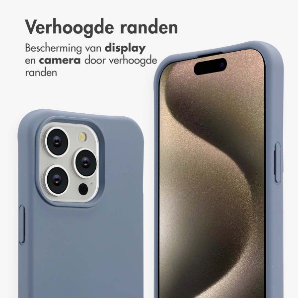 imoshion Color Backcover met afneembaar koord MagSafe Apple iPhone 15 Pro Max - Ash Blue