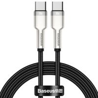 Baseus Cafule Series USB-C naar USB-C kabel - Metaal - 100 Watt - 1 meter - Zwart