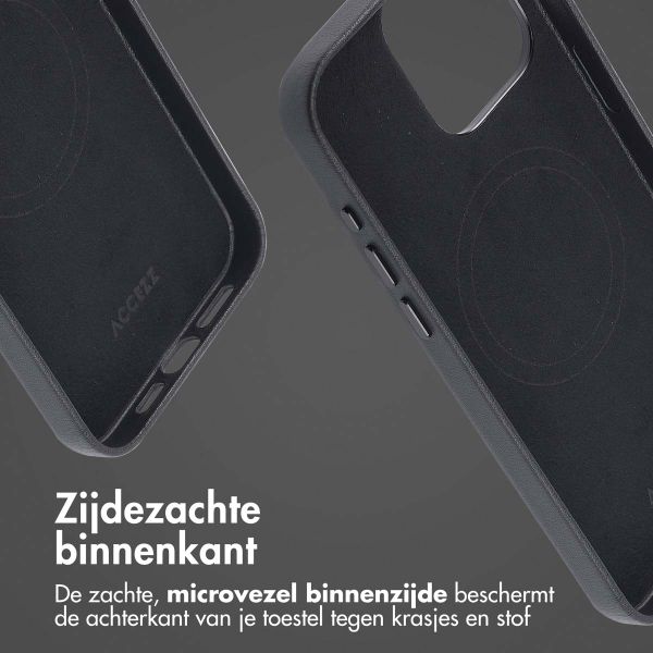 Accezz MagSafe Leather Backcover Apple iPhone 15 Pro Max - Onyx Black