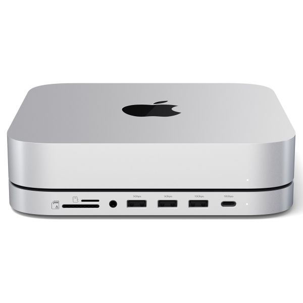 Satechi Aluminum Mac Mini/Mac Studio Stand Hub - Met SSD sleuf - Zilver