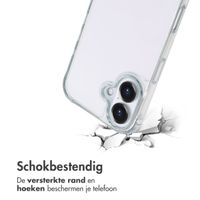 imoshion Backcover met koord + armband iPhone 16 - Parels hartjes