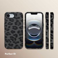 Selencia Sabi Back Cover Panther Print with MagSafe Apple iPhone 17e / 16e - Midnight Black