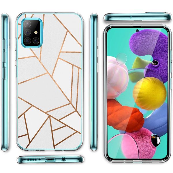 imoshion Design hoesje Samsung Galaxy A31 - Grafisch Koper / Wit