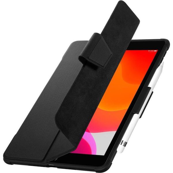 Spigen Rugged Armor Pro Bookcase Apple iPad 9 (2021) 10.2 inch / iPad 8 (2020) 10.2 inch / iPad 7 (2019) 10.2 inch - Zwart