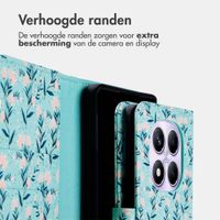 imoshion Design Bookcase Xiaomi Redmi Note 14 Pro (4G) - Blue Flowers