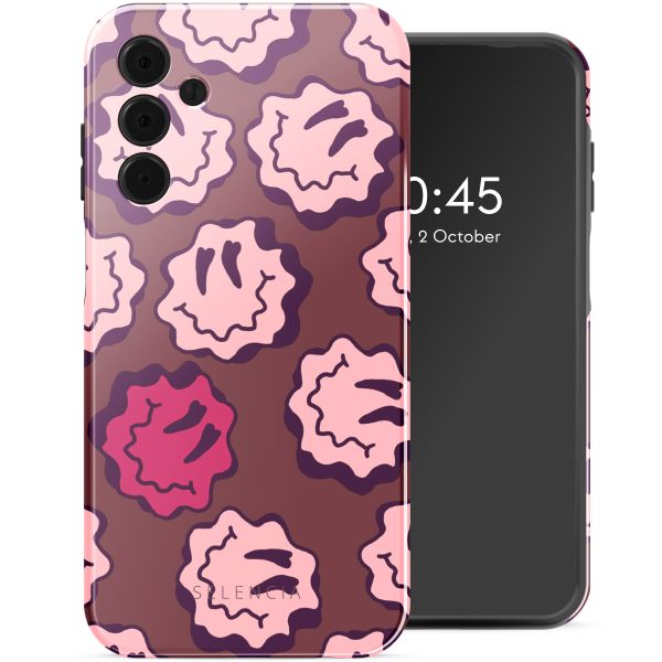 Selencia Vivid Tough Backcover Samsung Galaxy A15 (5G/4G) - Wavy Smiley Pink