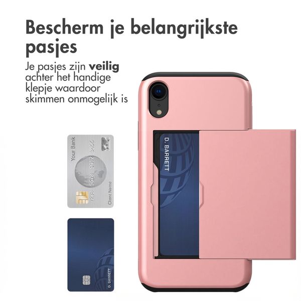 imoshion Backcover met pasjeshouder Apple iPhone Xr - Rosé Goud