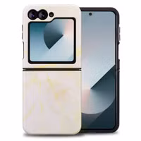 Selencia Vivid Backcover Samsung Galaxy Z Flip 6 / Flip 7 FE - Golden Beige Marble