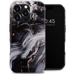 Selencia Vivid Tough Backcover met MagSafe iPhone 16 Pro - Chic Marble Black