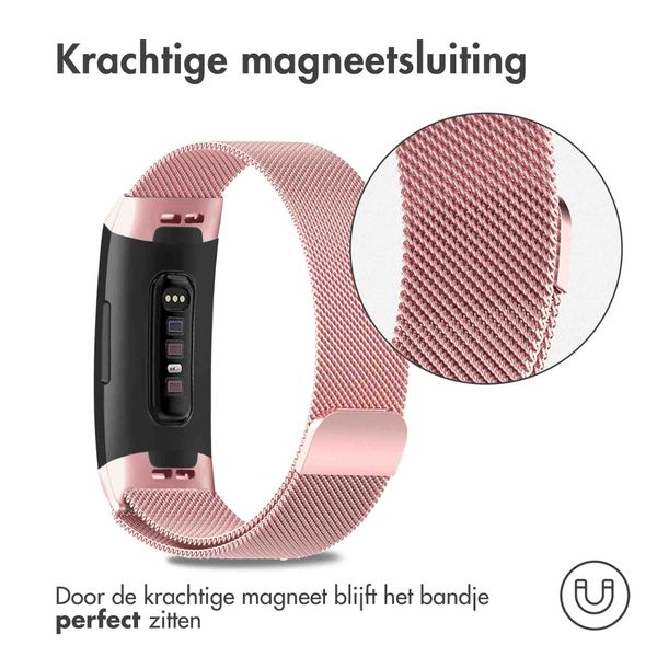 imoshion Milanees magnetisch bandje Fitbit Charge 3 / 4 - Roze