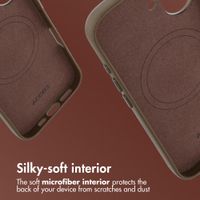 Accezz Leather Back Cover with MagSafe Apple iPhone 16 - Coffee Brown