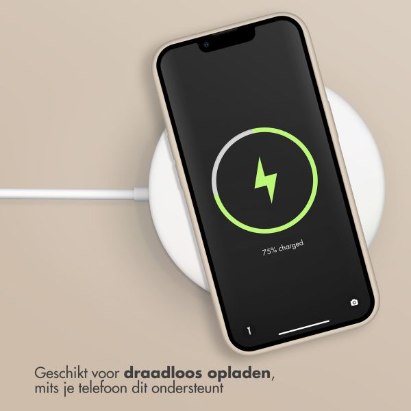 Accezz Liquid Silicone Backcover Apple iPhone 14 / 13 - Stone