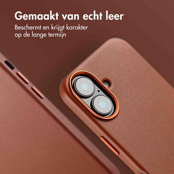Accezz MagSafe Leather Backcover Apple iPhone 16 - Sienna Brown