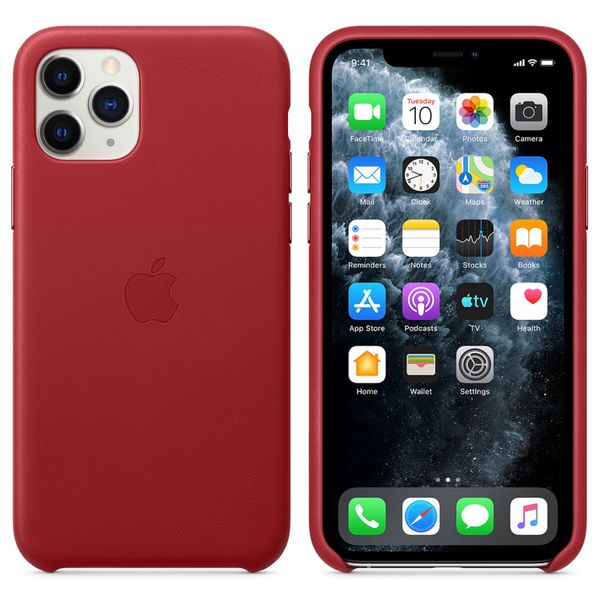 Apple Leather Backcover iPhone 11 Pro - Red