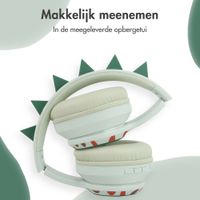 imoshion Draadloze Kinderkoptelefoon Dino - Decibelbegrenzer - Met AUX kabel - Brown / Orange