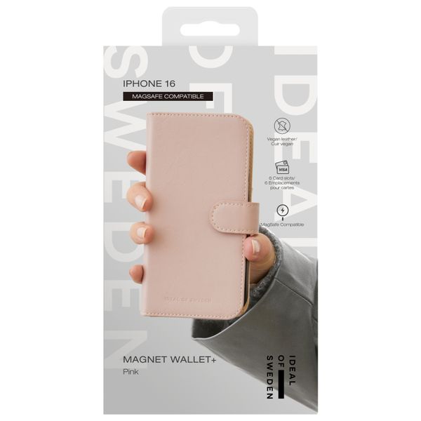 iDeal of Sweden Magnet Wallet+ Bookcase Apple iPhone 16 - Pink