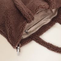 Selencia Zaya Tote Bag - Teddy Laptoptas 16 inch - Choco Brown