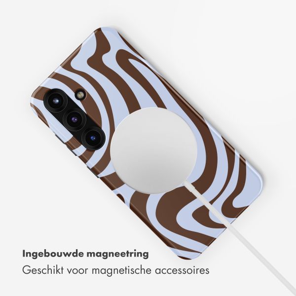 Selencia Vivid Backcover met MagSafe Samsung Galaxy S25 - Dream Swirl Chocolate