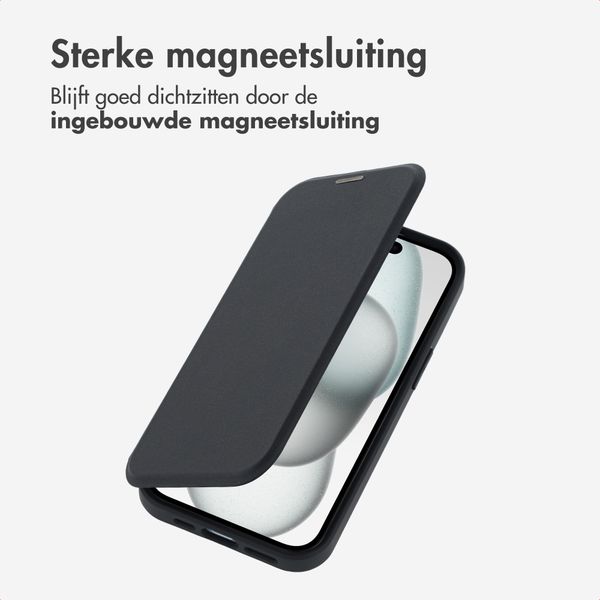 imoshion Transparante Bookcase met MagSafe Apple iPhone 15 - Zwart