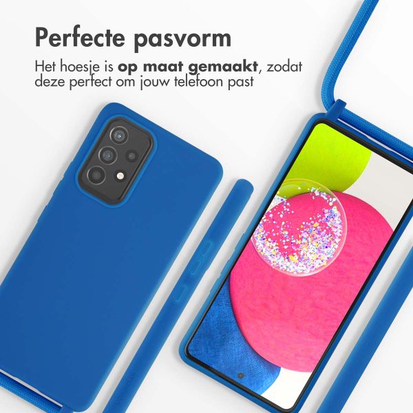 imoshion Siliconen hoesje met koord Samsung Galaxy A53 - Blauw