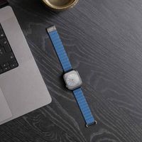 imoshion Magnetisch lederen bandje Apple Watch Series 1-9 / SE - 38/40/41 mm / Series 10 - 42 mm - Blauw