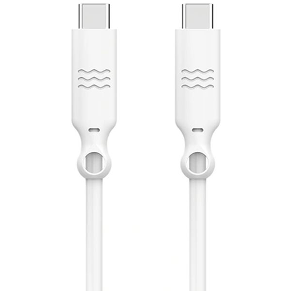 Just Green USB-C naar USB-C kabel - Recyclebaar - 3A - 1.2 meter - Wit