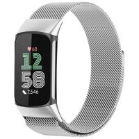 imoshion Milanees magnetisch bandje Fitbit Charge 5 - Maat S - Zilver