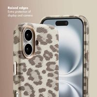 Selencia Sabi Back Cover Panther Print with MagSafe Apple iPhone 16 - Soft Ivory