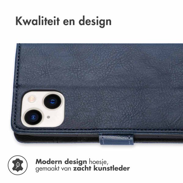 imoshion Luxe Bookcase Apple iPhone 15 - Donkerblauw