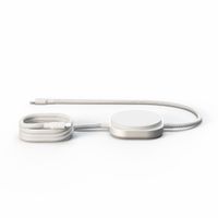 Zens Pro 2 USB-C Kabel met Draadloze Oplader voor telefoon / earbuds - MagSafe en Qi2 - Wit