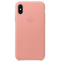 Apple Leather Backcover iPhone X - Soft Pink